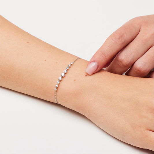 Bracciale catena Brosway Fancy argento zirconi bianchi 18 cm