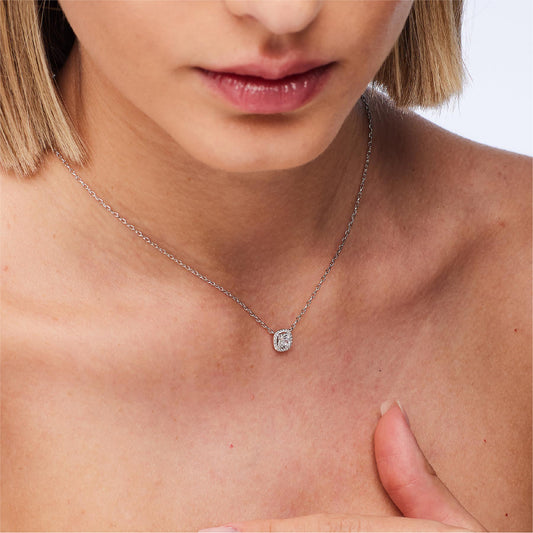 Collana Brosway Fancy in argento con ciondolo di zirconi MISURA UNICA
