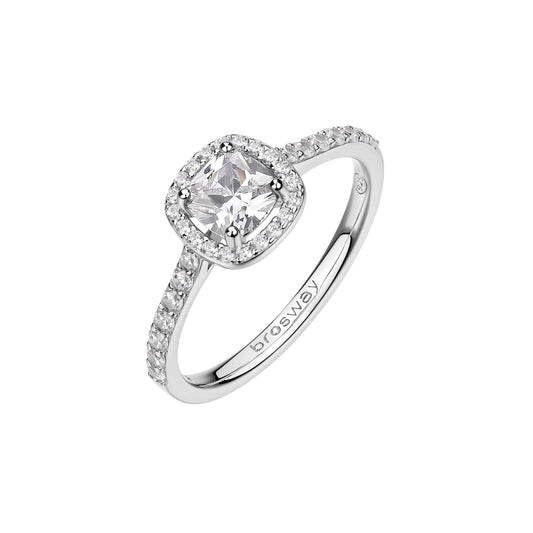Anello donna Brosway Fancy in argento con zirconi bianchi