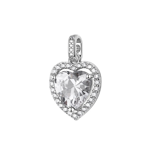 Pendente a cuore Brosway Fancy argento con zirconi bianchi MISURA UNICA