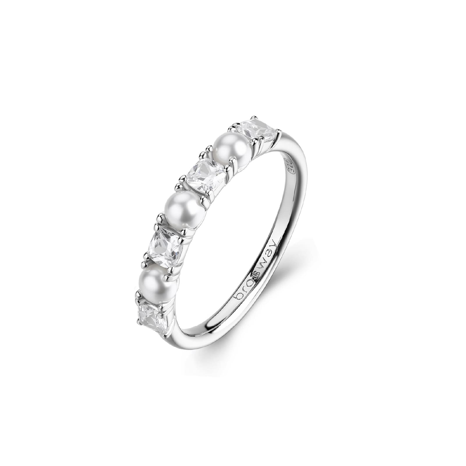 Anello donna Brosway Fancy in argento con zirconi e perle 12