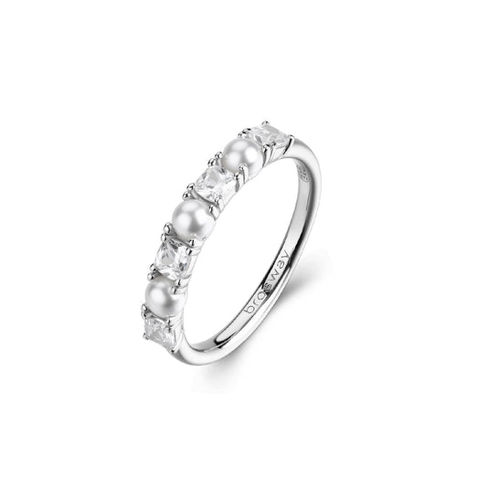 Anello donna Brosway Fancy in argento con zirconi e perle 12