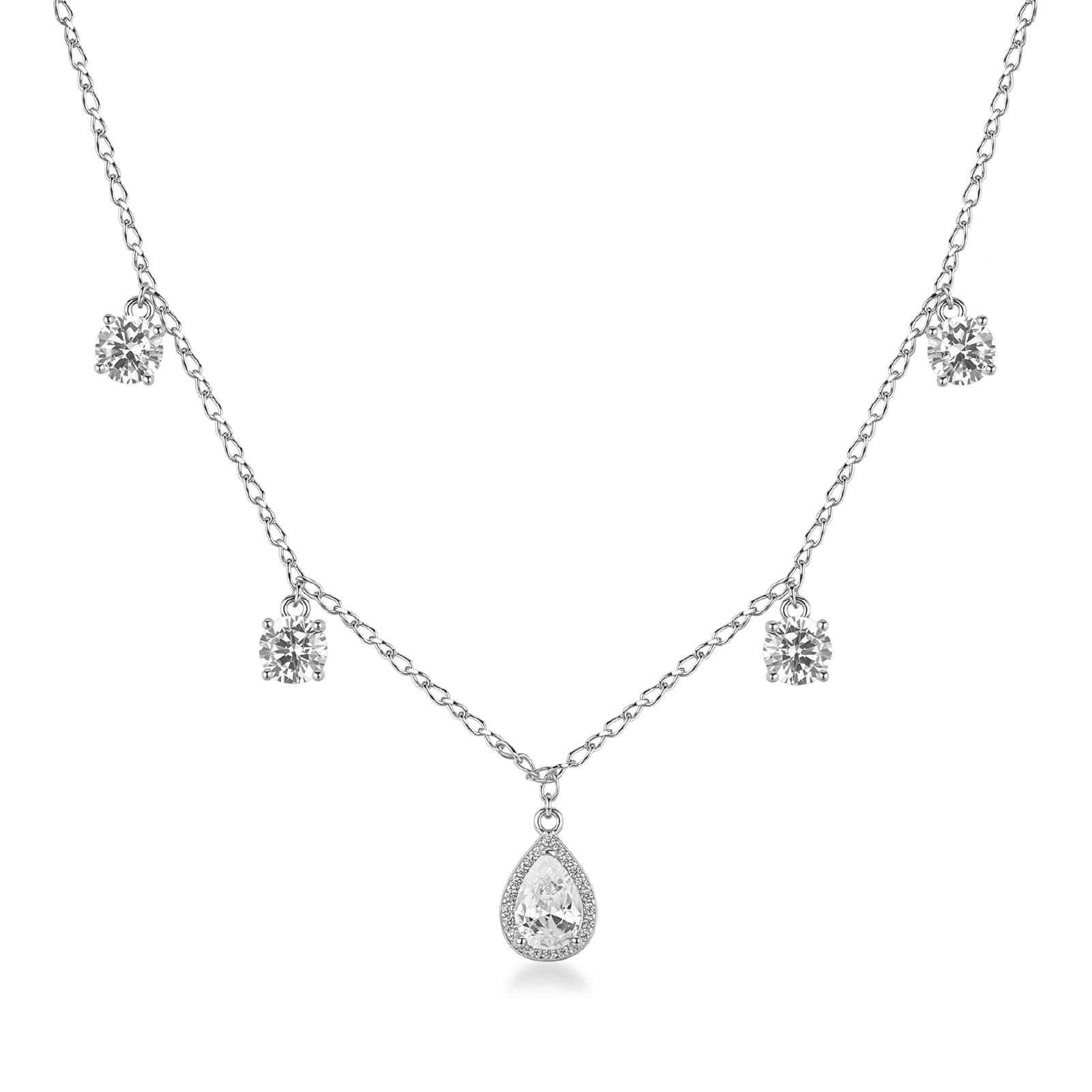 Collana Brosway Fancy in argento pendenti zirconi bianchi MISURA UNICA