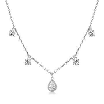 Collana Brosway Fancy in argento pendenti zirconi bianchi MISURA UNICA