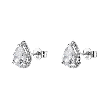Orecchini Brosway Fancy in argento zirconi goccia bianchi MISURA UNICA