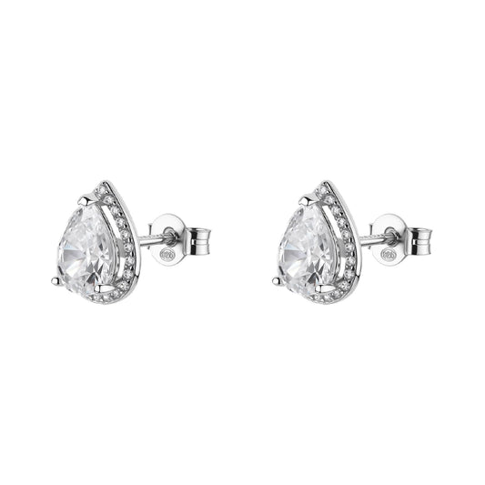Orecchini Brosway Fancy in argento zirconi goccia bianchi MISURA UNICA