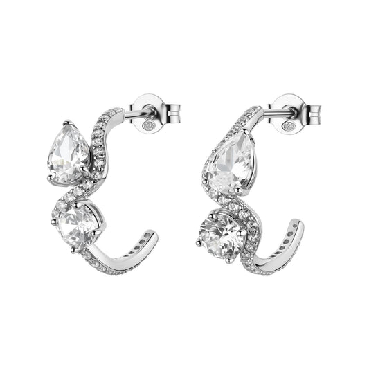 Orecchini semicerchio Brosway Fancy in argento zirconi bianchi MISURA UNICA