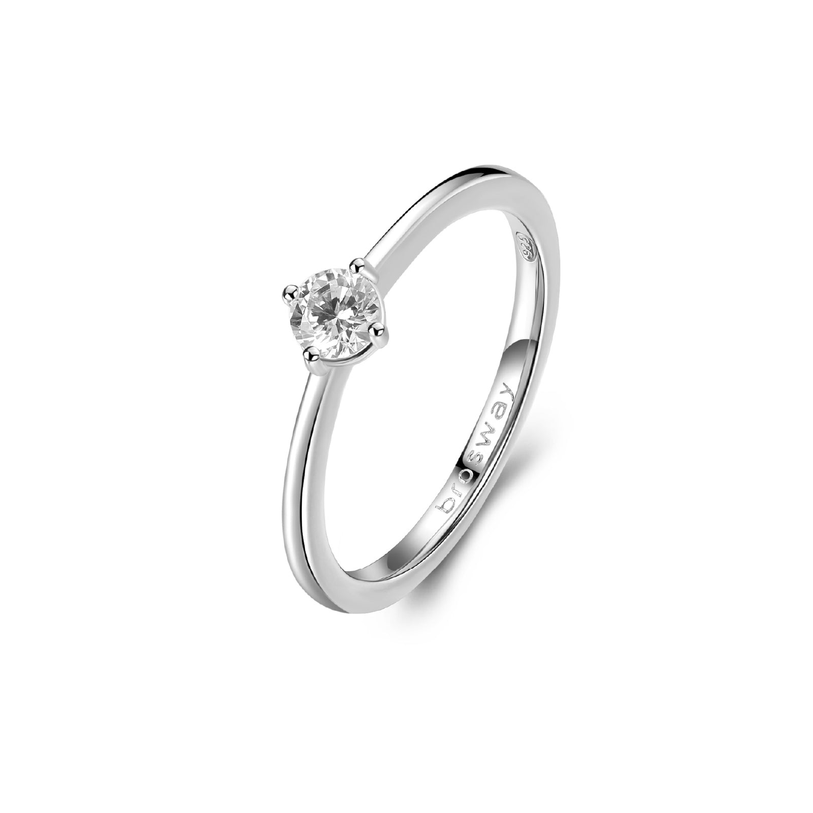 Anello solitario Brosway Fancy in argento con zircone bianco BW.FIW76