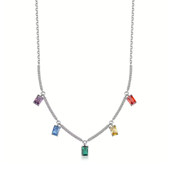 Collana con pendenti Brosway Fancy in argento e zirconi colorati BW.FJR03