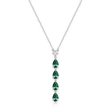 Collana con pendente Brosway Fancy in argento e zirconi verdi BW.FLG110