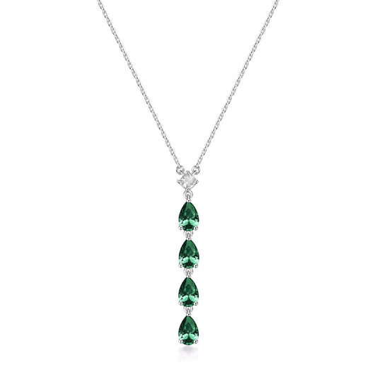 Collana con pendente Brosway Fancy in argento e zirconi verdi BW.FLG110