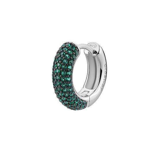 Mono orecchino Brosway Fancy in argento e zirconi verdi BW.FLG121