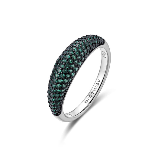 Anello Brosway Fancy in argento con zirconi verdi da donna BW.FLG125