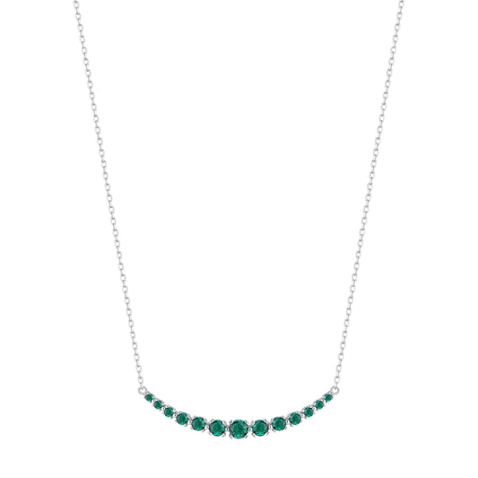 Collana Brosway Fancy in argento con zirconi verdi centrali MISURA UNICA