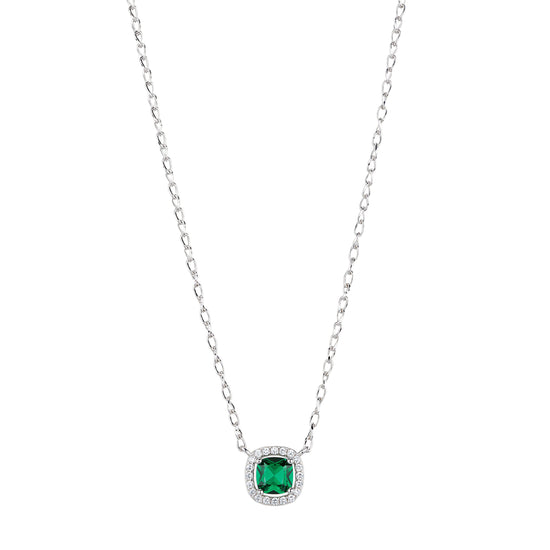 Collana Brosway Fancy in argento con zircone verde MISURA UNICA