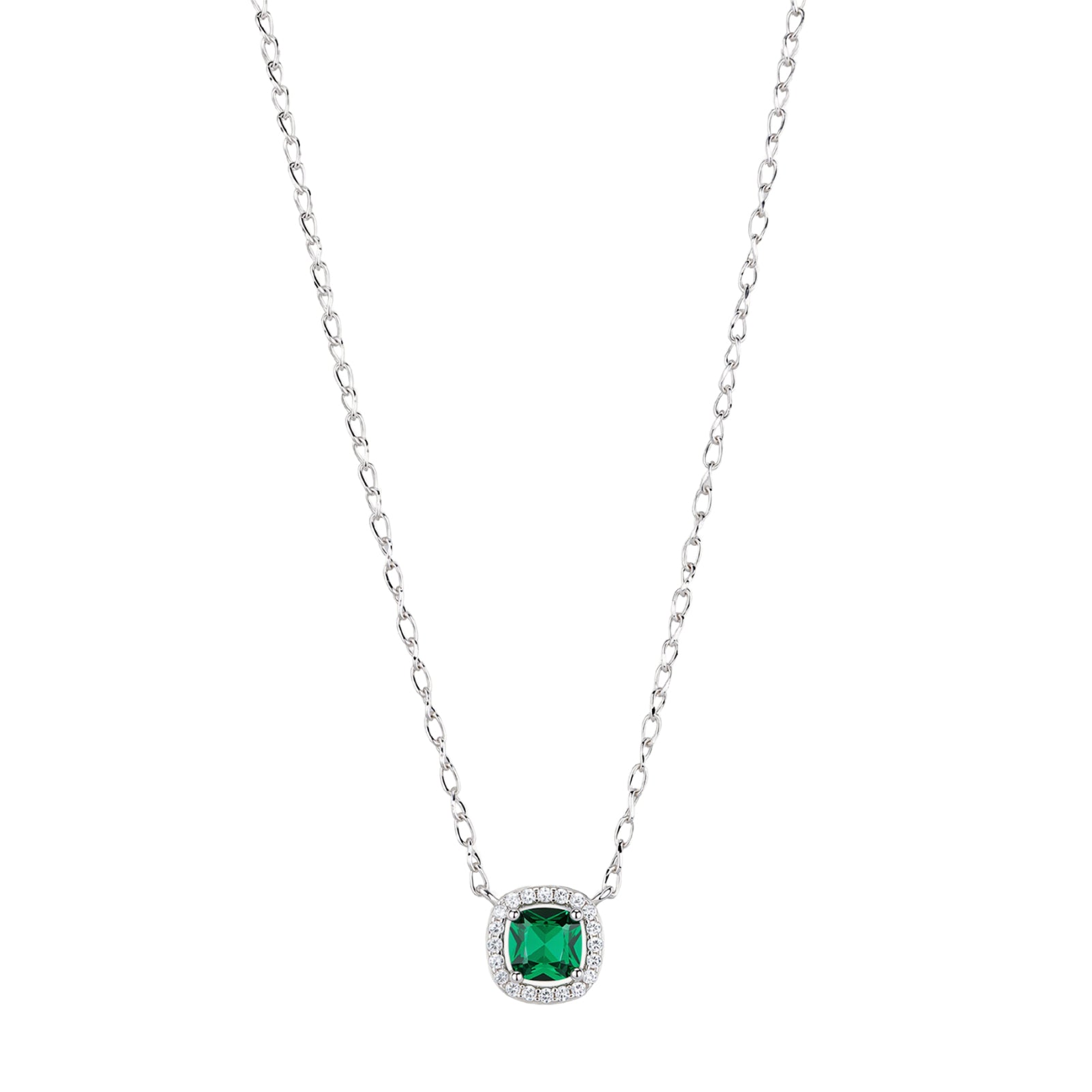 Collana Brosway Fancy in argento con zircone verde MISURA UNICA