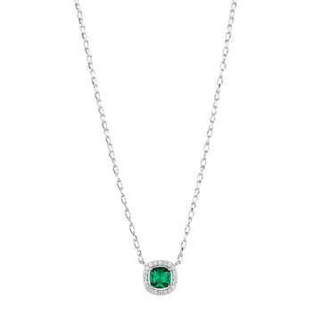 Collana Brosway Fancy in argento con zircone verde MISURA UNICA