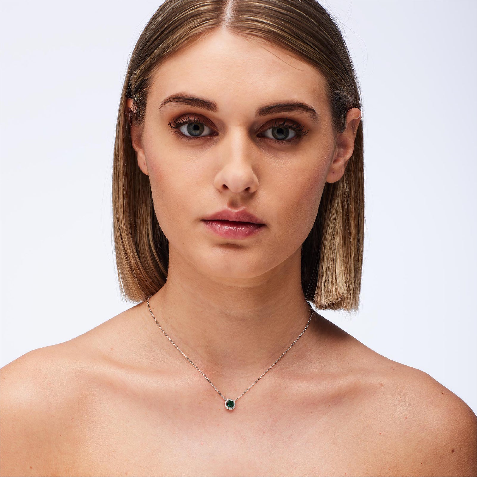 Collana Brosway Fancy in argento con zircone verde MISURA UNICA
