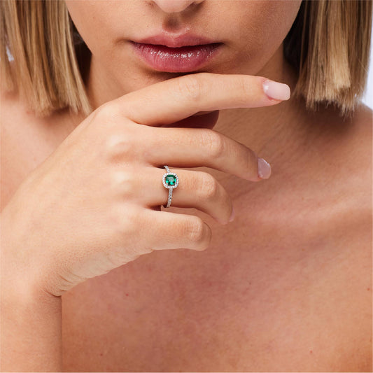 Anello donna Brosway Fancy in argento con zircone verde 12