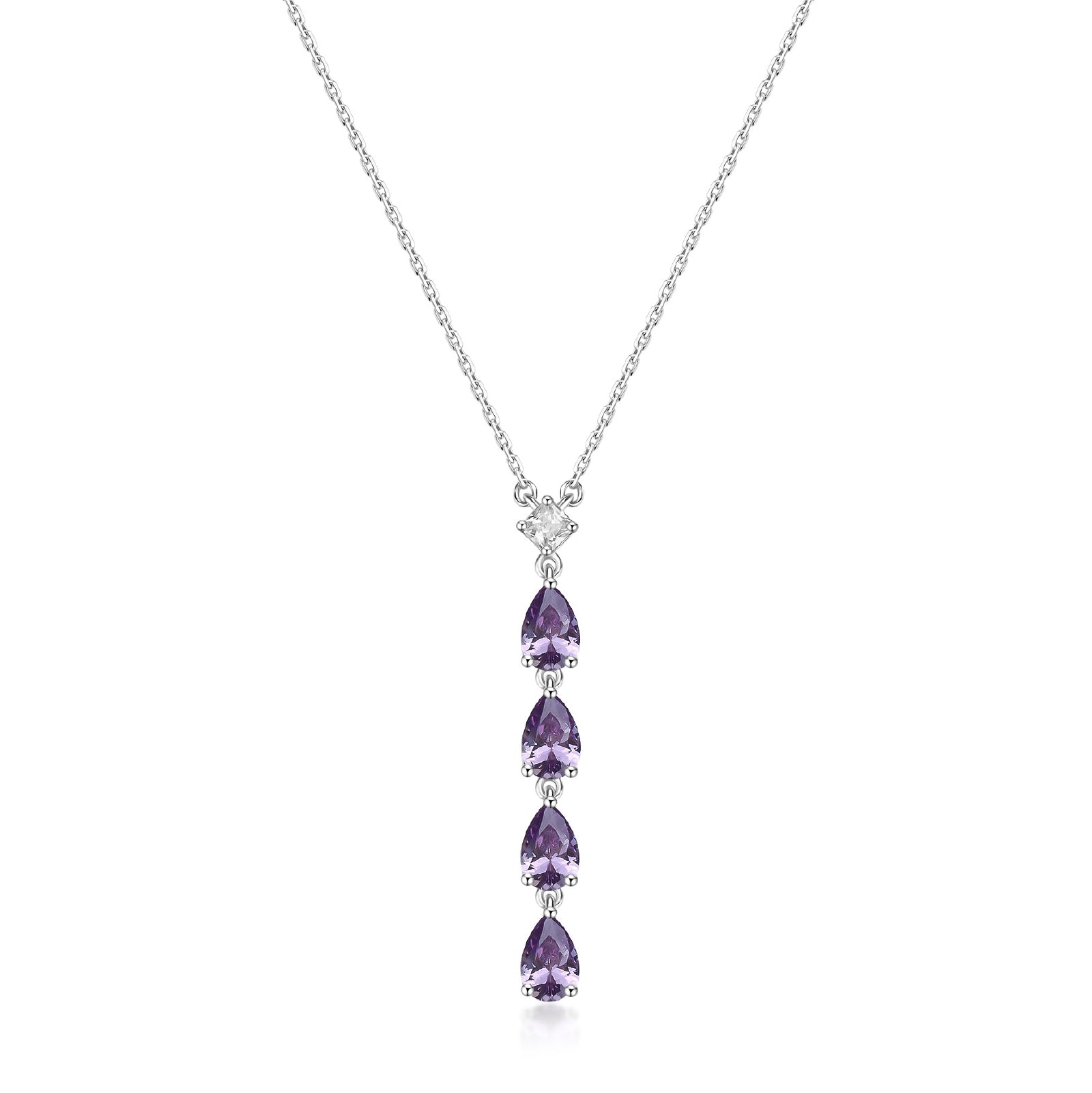Collana con pendente Brosway Fancy in argento e zirconi viola BW.FMP112