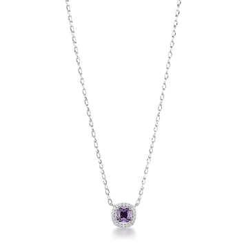 Collana Brosway Fancy in argento con zircone viola pendente MISURA UNICA