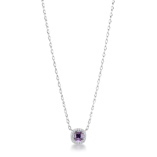 Collana Brosway Fancy in argento con zircone viola pendente MISURA UNICA