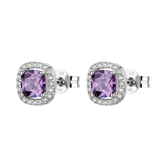 Orecchini Brosway Fancy in argento e zirconi viola e bianco MISURA UNICA