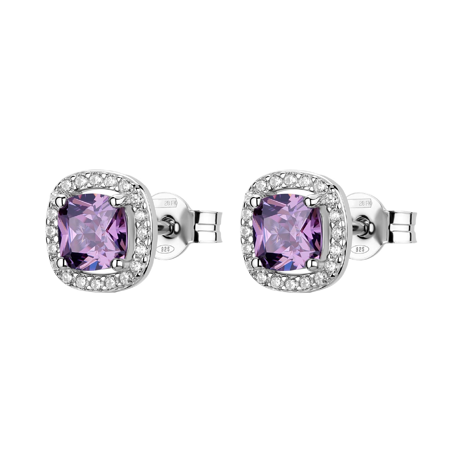 Orecchini Brosway Fancy in argento e zirconi viola e bianco MISURA UNICA