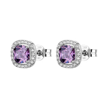 Orecchini Brosway Fancy in argento e zirconi viola e bianco MISURA UNICA