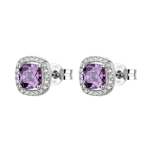 Orecchini Brosway Fancy in argento e zirconi viola e bianco MISURA UNICA
