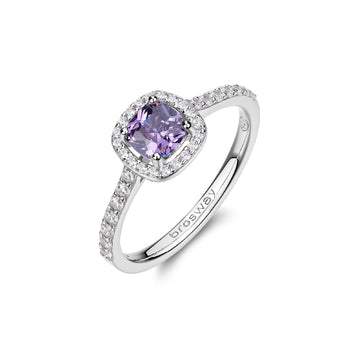 Anello Brosway Fancy in argento con zirconi viola e bianco 12
