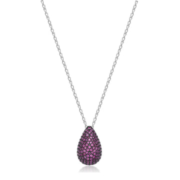 Collana con pendente Brosway Fancy in argento e zircone rosso BW.FPR120