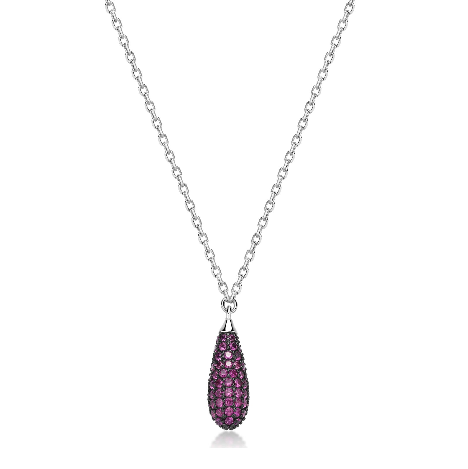 Collana con pendente Brosway Fancy in argento e zirconi rossi BW.FPR121