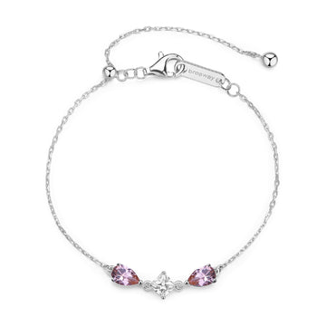 Bracciale Brosway Fancy in argento rodiato con zirconi rosa 18,5 cm