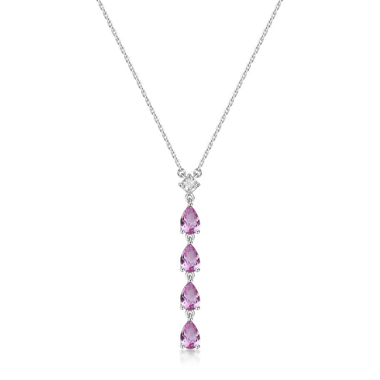 Collana con pendente Brosway Fancy in argento e zirconi rosa BW.FVP112
