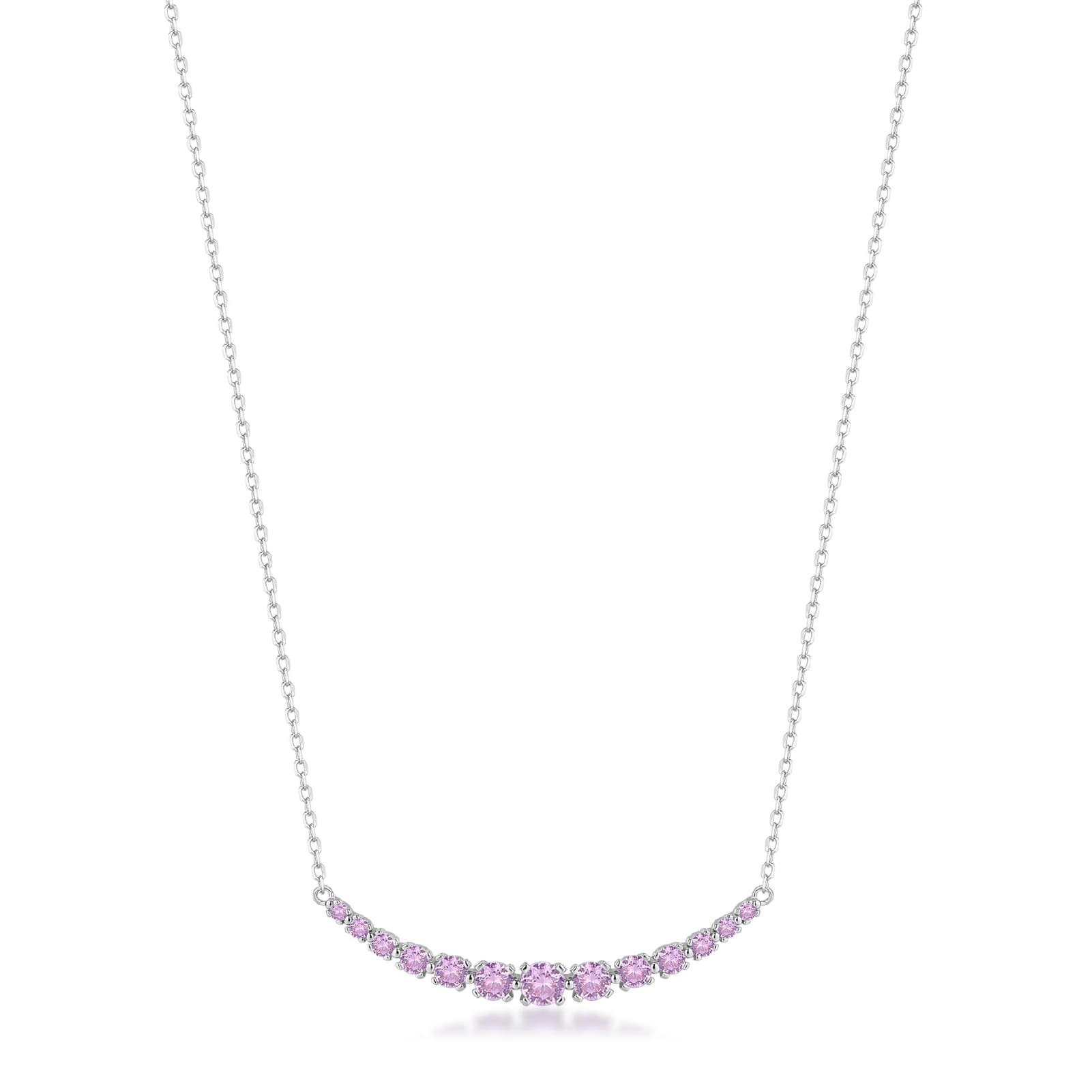 Collana girocollo Brosway Fancy in argento con zirconi rosa MISURA UNICA