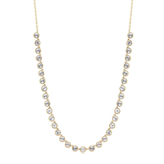 Collana tennis donna Brosway Symphonia in acciaio oro con cristalli BYM157-1
