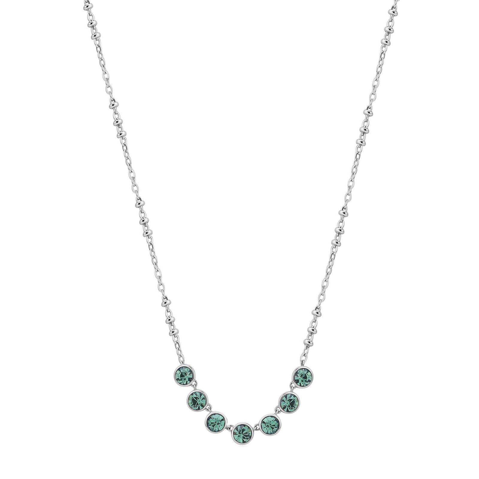 Collana donna Brosway Symphonia in acciaio con cristalli verdi BYM160-1
