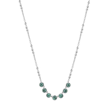 Collana donna Brosway Symphonia in acciaio con cristalli verdi BYM160-1