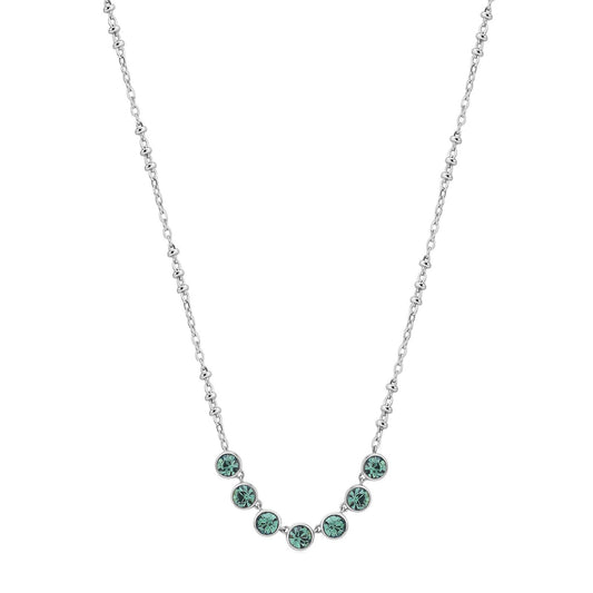 Collana donna Brosway Symphonia in acciaio con cristalli verdi BYM160-1