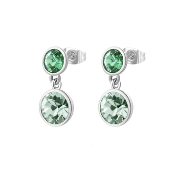 Orecchini pendenti donna Brosway Symphonia in acciaio due cristalli verdi BYM175-1
