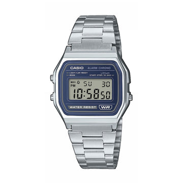 Orologio digitale Casio Vintage con cassa blu e bracciale acciaio MISURA UNICA