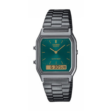 Orologio analogico e digitale Casio Vintage grigio e verde CA.AQ230EGG3AEF
