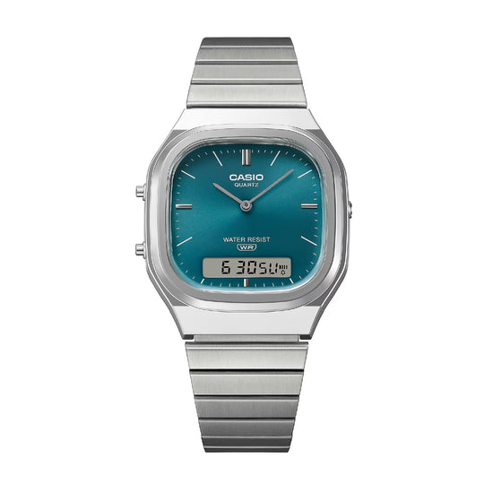 Orologio analogico-digitale Casio Vintage azzurro da donna MISURA UNICA