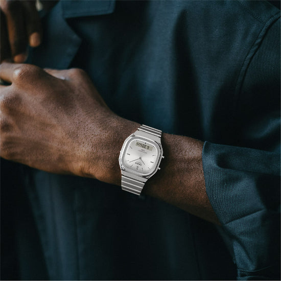 Orologio analogico-digitale Casio Vintage argento da donna MISURA UNICA