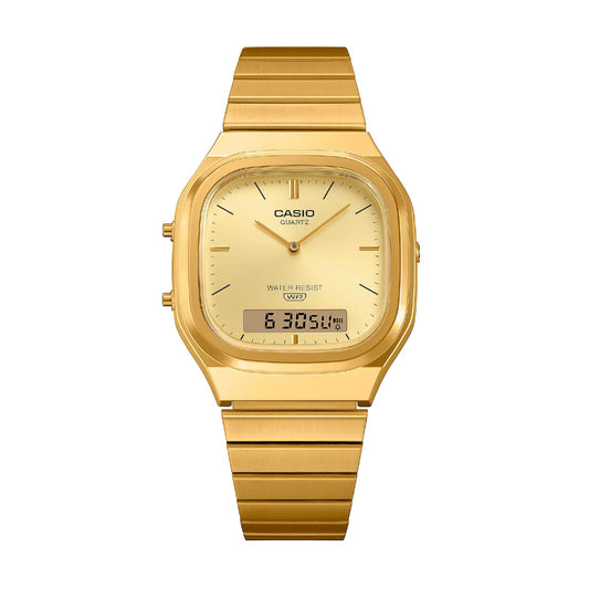 Orologio analogico-digitale Casio Vintage dorato da donna MISURA UNICA