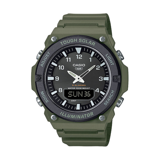 Orologio Casio solo tempo in resina verde militare e nero MISURA UNICA
