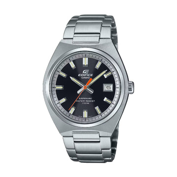 Orologio solo tempo Casio in acciaio con quadrante nero MISURA UNICA