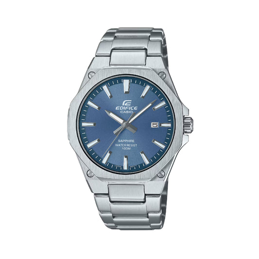 Orologio analogico Casio Edifice in acciaio argento e blu CA.EFRS108D2AVU