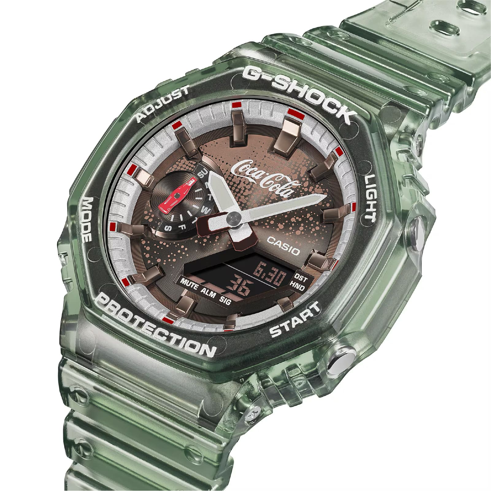 Orologio Casio G-Shock con cinturino in tessuto verde oliva MISURA UNICA
